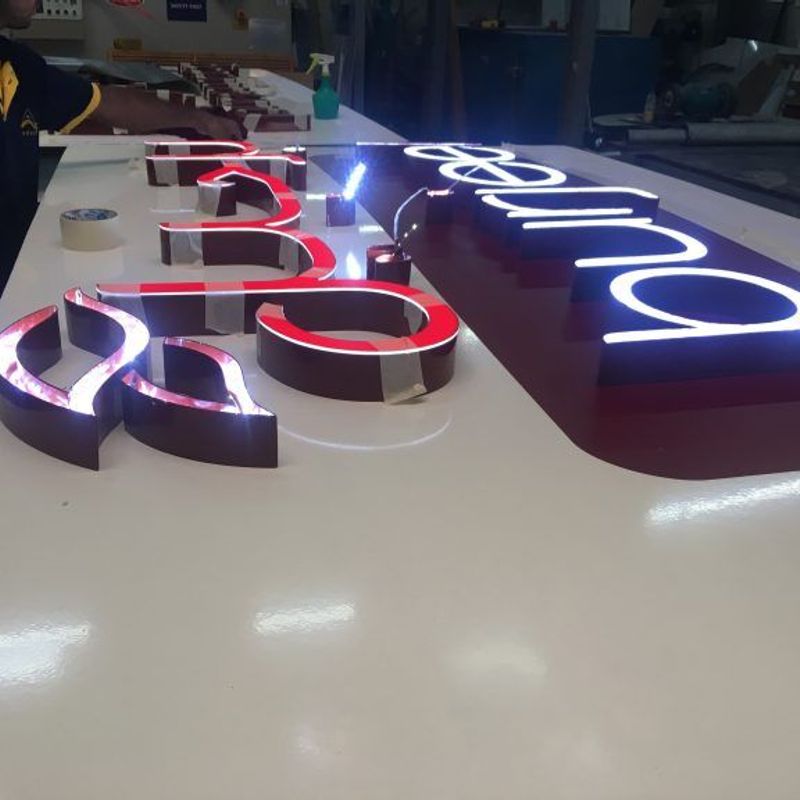 Burjeel Signage in making – final touch up